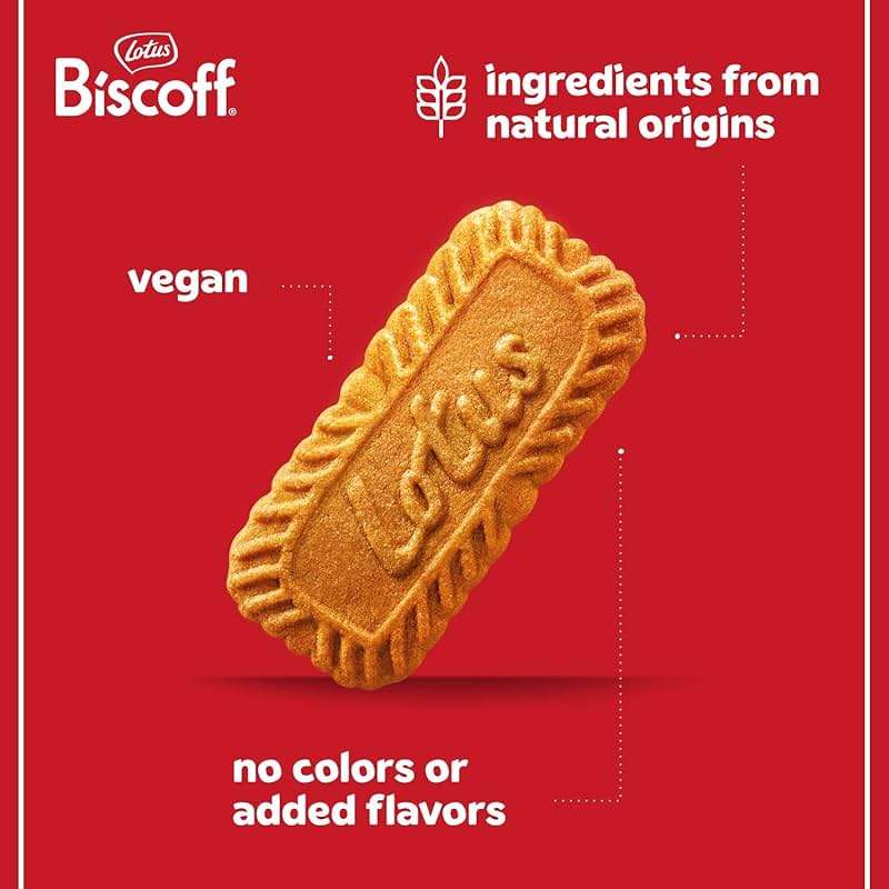 Lotus Biscoff Cookies, Caramelized Biscuit Cookie Snack, Dispenser Box (20 sleeves of 2 extra large cookies) Vegan, 0.9 Ounce (Pack of 20) - Image 3