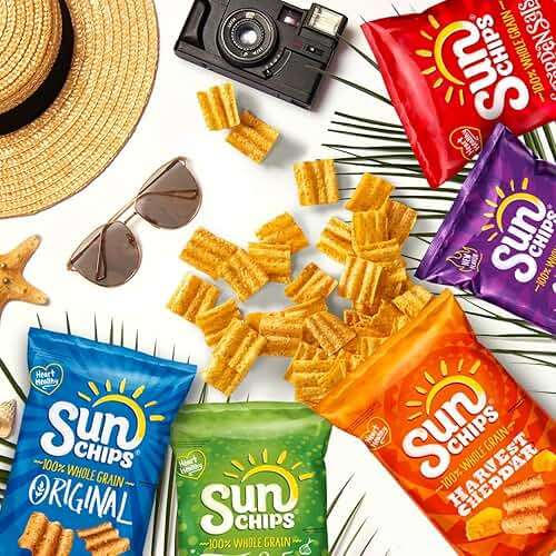 SunChips 100% Whole Grain Chips, Variety Pack, 1 oz Bags, Pack of 40, No Artificial Flavors, Colors - Image 4