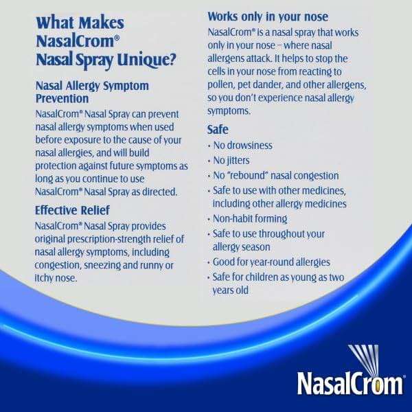 NasalCrom Nasal Spray Allergy Symptom Controller | 200 Sprays | .88 FL OZ (3 Pack) - Image 6