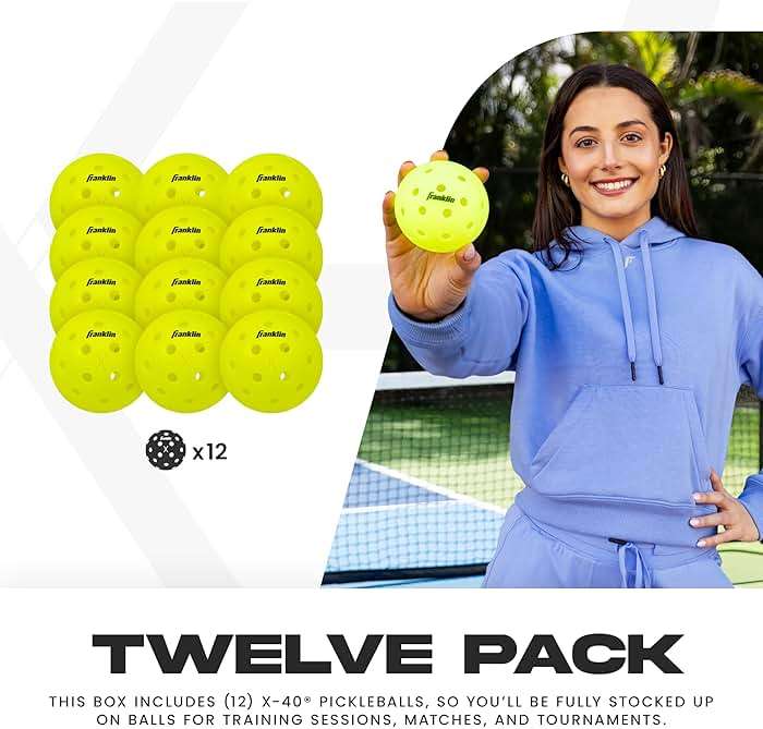 Franklin Sports X-40 Outdoor Pickleballs - Official Ball of USA Pickleball, APP Tour + US Open - Regulation Size - Image 2