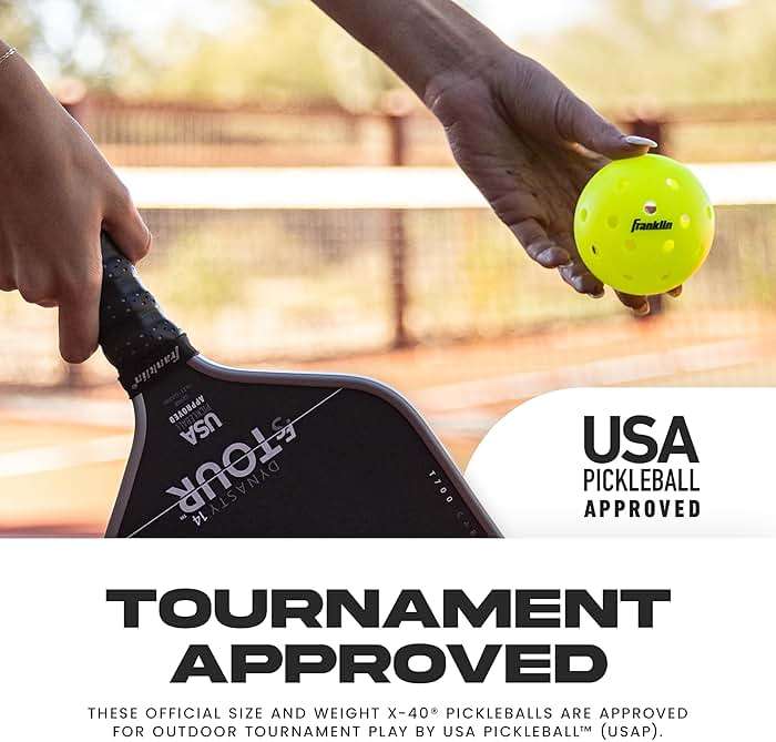 Franklin Sports X-40 Outdoor Pickleballs - Official Ball of USA Pickleball, APP Tour + US Open - Regulation Size - Image 8