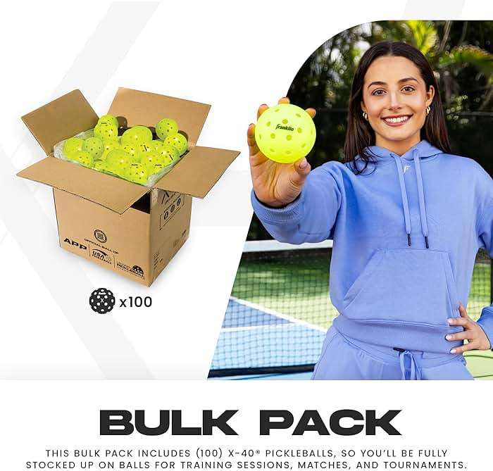 Franklin Sports X-40 Outdoor Pickleballs - Official Ball of USA Pickleball, APP Tour + US Open - Regulation Size - Image 2