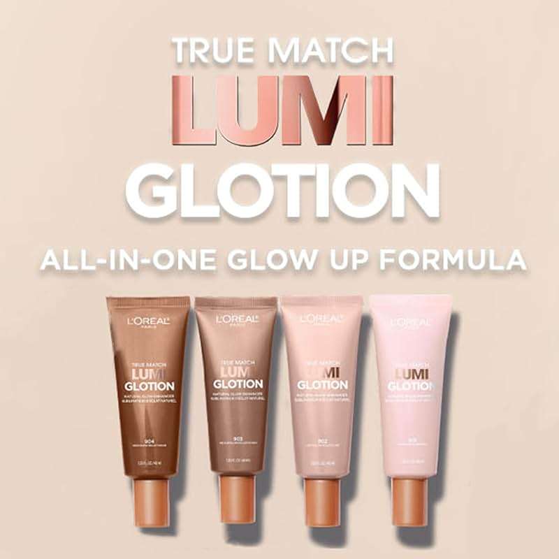 L'Oreal Paris Makeup True Match Lumi Glotion, Natural Glow Enhancer, Illuminator Highlighter, Bronzing Drops For a Sun-Kissed Glow, 901 Fair - Image 2