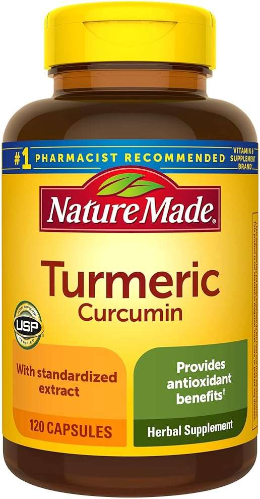 Nature Made Turmeric Curcumin 500 mg, Turmeric Curcumin Supplement for Antioxidant Support, Herbal Supplements, 120 Capsules, 120 Day Supply - Image 1