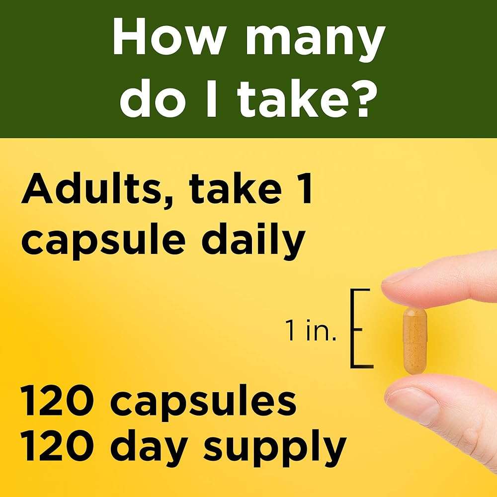 Nature Made Turmeric Curcumin 500 mg, Turmeric Curcumin Supplement for Antioxidant Support, Herbal Supplements, 120 Capsules, 120 Day Supply - Image 4