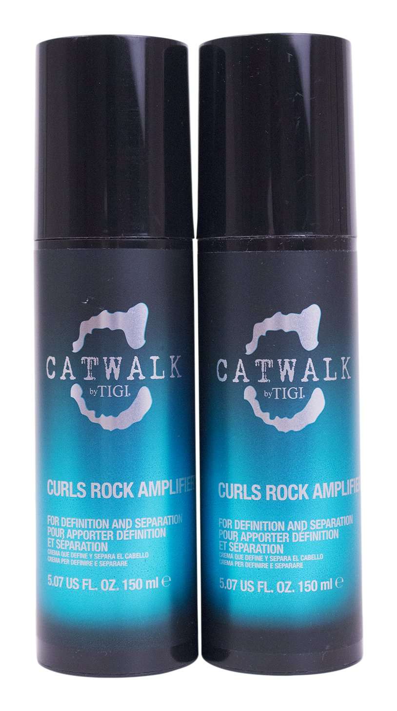 Catwalk Curls Rock Amplifier Shaping Cream by TIGI 2-Pack – Curl Cream for Defining Wavy, Curly Hair – Flexible Hold, Frizz Control + Anti-Humidity, Scented, 5.07 Oz Ea - Image 1
