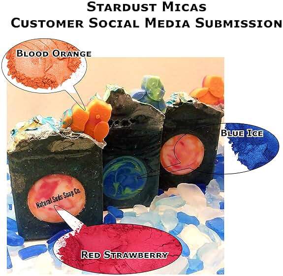 Stardust Micas Pigment Powder Cosmetic Grade Colorant for Makeup, Soap Making, Epoxy Resin, DIY Crafting Projects, Bright True Colors Stable Mica Batch Consistency (10 Gram Jar, Blood Orange) - Image 5
