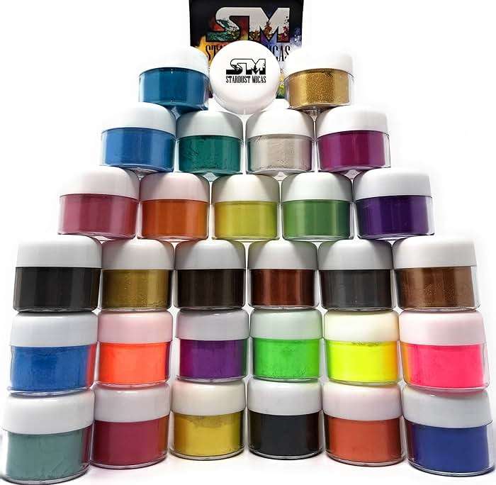 Stardust Micas Pigment Powder Cosmetic Grade Colorant for Makeup, Soap Making, Epoxy Resin, DIY Crafting Projects, Bright True Colors Stable Mica Batch Consistency (10 Gram Jar, Blood Orange) - Image 7