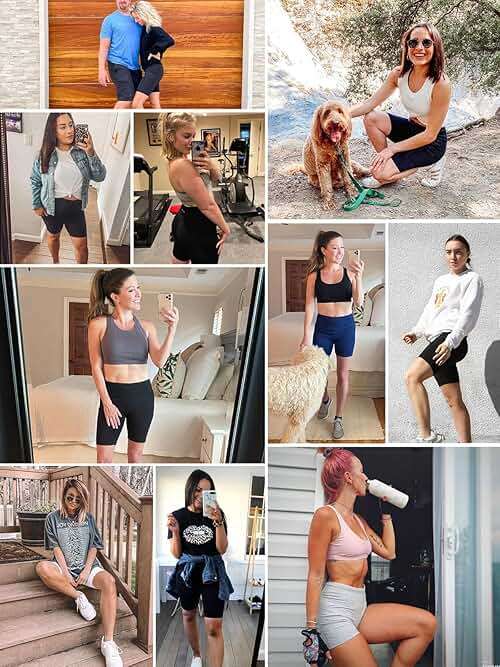 baleaf Women's 8"/ 5"/ 3" Biker Shorts High Waist Yoga Workout Gym Running Volleyball Spandex Shorts with Pockets - Image 2