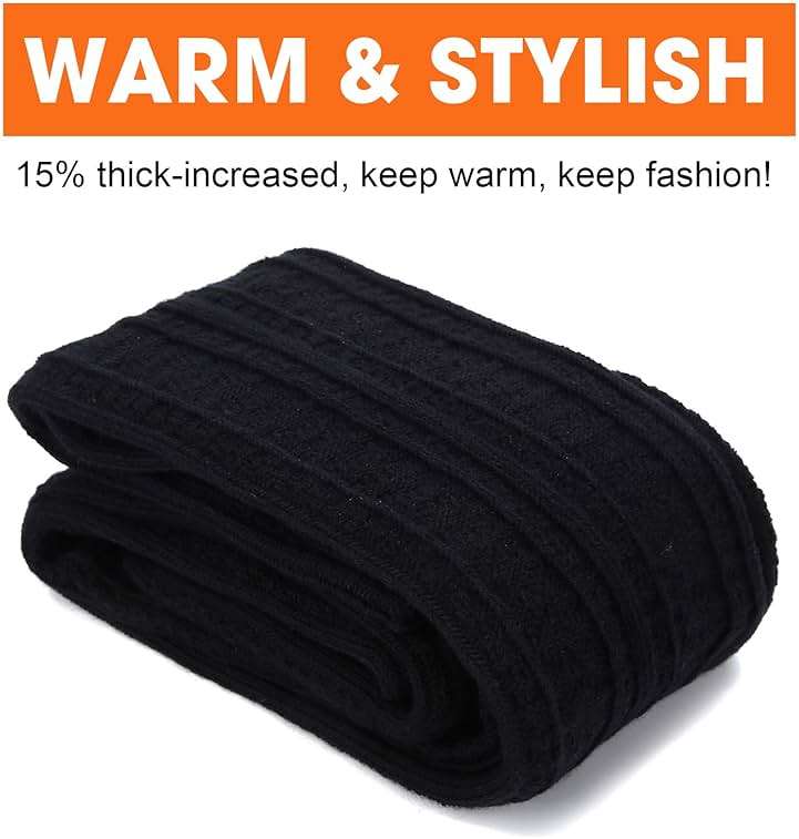 Moon Wood Women Thigh High Socks Extra Long Cotton Knit Warm Thick Tall Over the Knee Boot Stocking Leg Warmers Daily Cosplay - Image 5