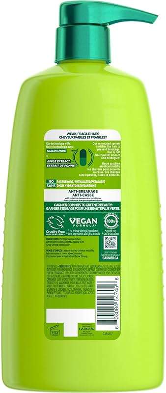 Garnier Fructis Grow Strong Shampoo, 33.8 Fl Oz, 1 Count (Packaging May Vary) - Image 2