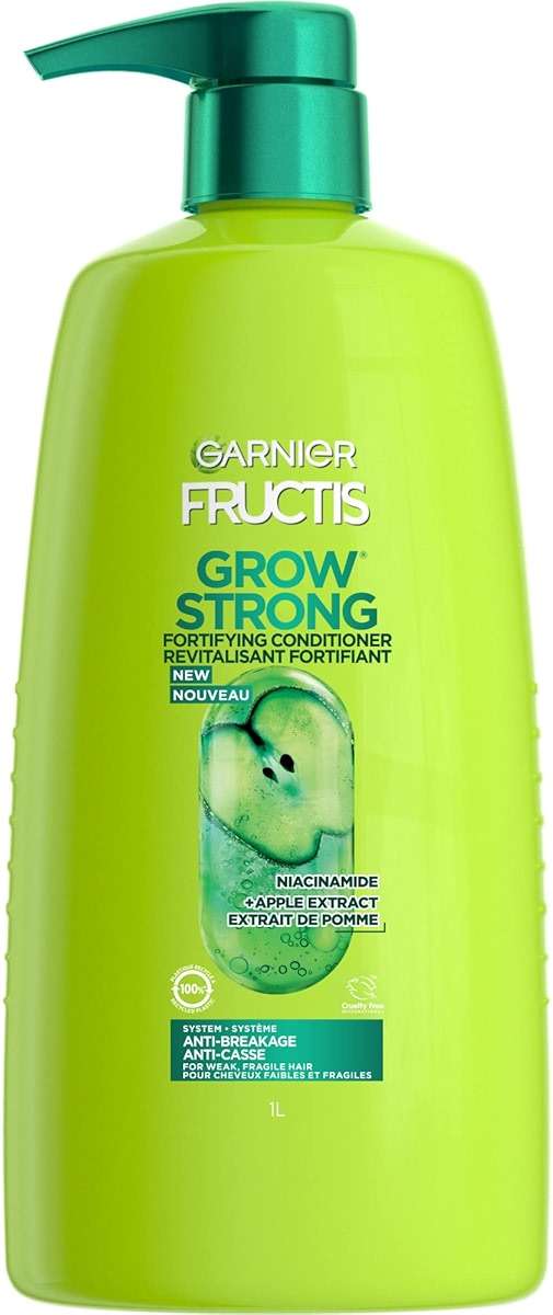 Garnier Fructis Grow Strong Conditioner, 33.8 Fl Oz, 1 Count (Packaging May Vary) - Image 1