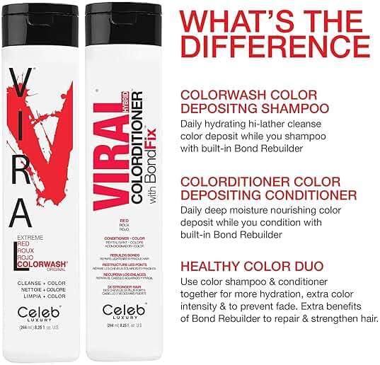 Celeb Luxury Color Depositing Conditioner - Color Refresher with Bondfix Bond Rebuilder, Viral and Gem Lites, Pairs with Colorwash - Image 6