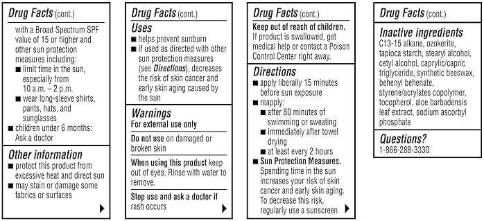 Coppertone Sport Sunscreen Stick SPF 40, Stick Sunscreen for Face and Body, Water Resistant, Travel Size, 1.5 Oz - Image 10