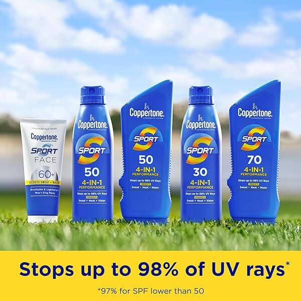 Coppertone Sport Sunscreen Spray SPF 50, Water Resistant Spray Sunscreen Pack, 5.5 Oz, Pack of 2 (Packaging May Vary) - Image 5