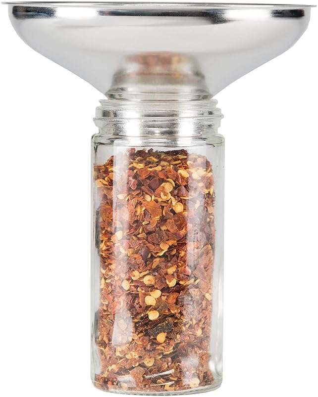 AllSpice Spice Funnel Metal Stainless Steel 18/8 (1" Bottom) - Image 1