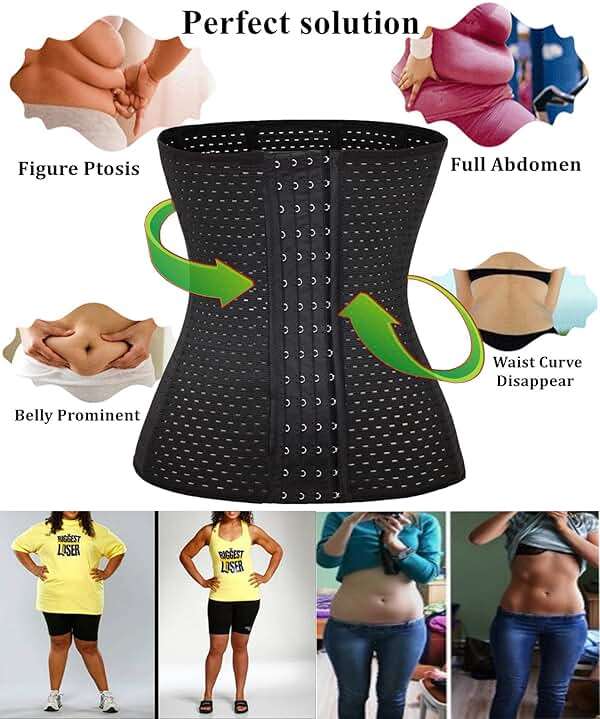 Waist Trainer Cincher Body Shaper Sport Workout For Hourglass 6 Pcs Steel Bone Higher Compression - Image 2