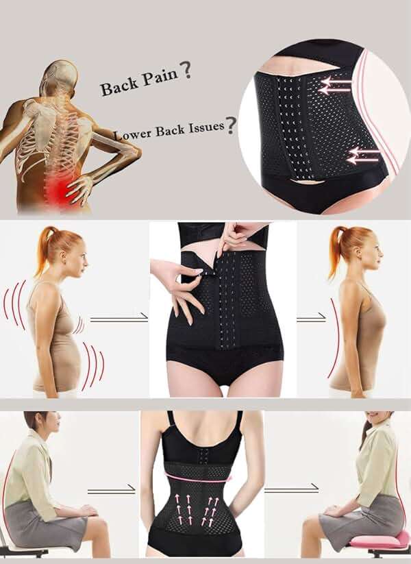 Waist Trainer Cincher Body Shaper Sport Workout For Hourglass 6 Pcs Steel Bone Higher Compression - Image 3