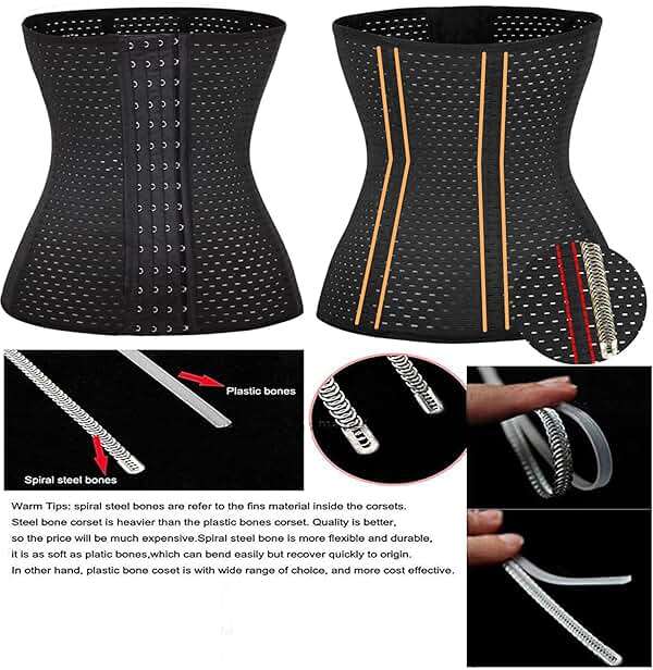 Waist Trainer Cincher Body Shaper Sport Workout For Hourglass 6 Pcs Steel Bone Higher Compression - Image 4