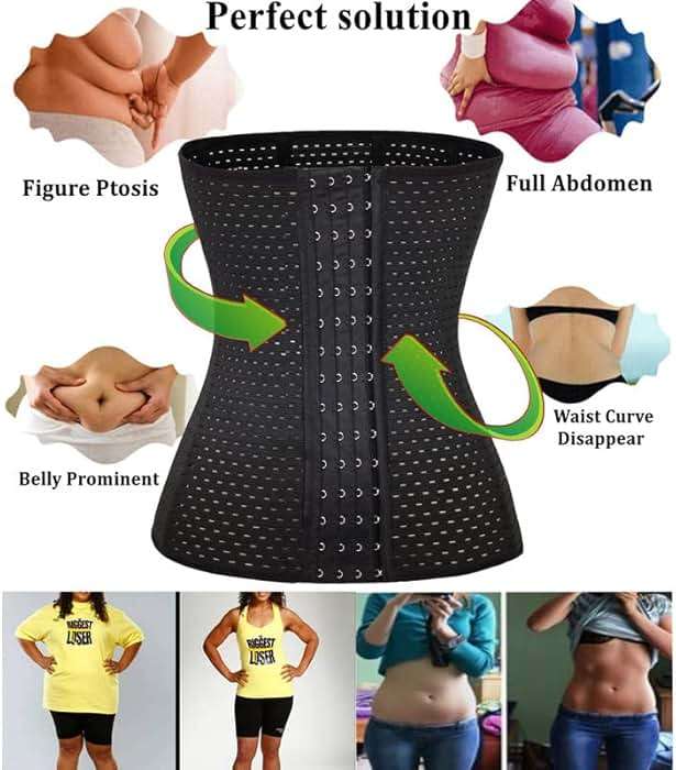 Waist Trainer Cincher Body Shaper Sport Workout For Hourglass 6 Pcs Steel Bone Higher Compression - Image 6