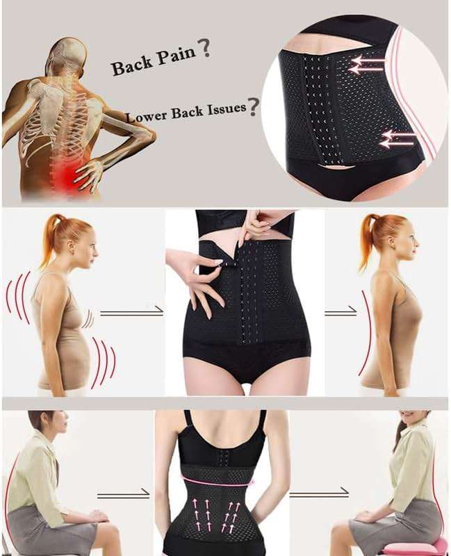 Waist Trainer Cincher Body Shaper Sport Workout For Hourglass 6 Pcs Steel Bone Higher Compression - Image 7