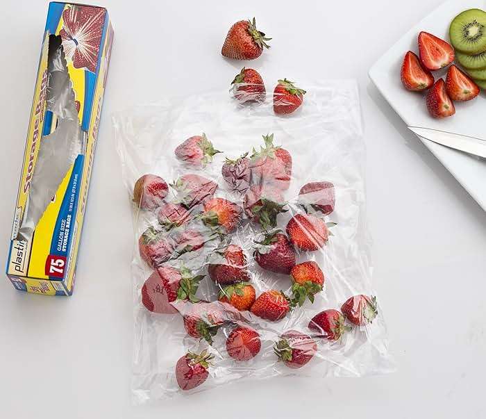 Plastimade 1 Gallon Storage Bags with Twist Ties, 300 Count - Clear Plastic Food Storage Bags for Sandwiches, Snacks, Fruit, Produce & Freezer - Image 2