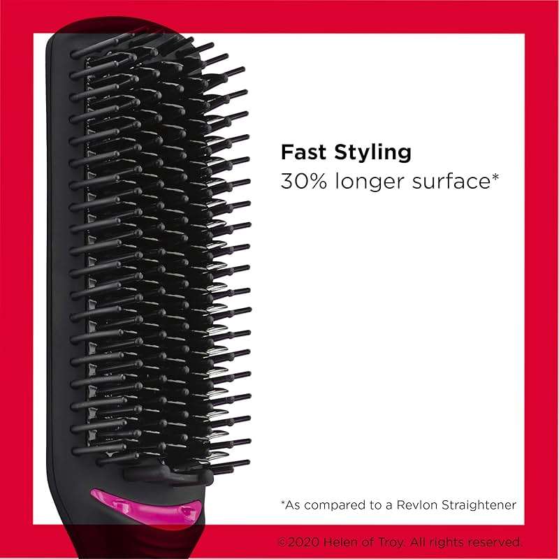 Revlon Hair Straightening and Styling Brush | Great for Second Day Styling (4-1/2 in) - Image 2