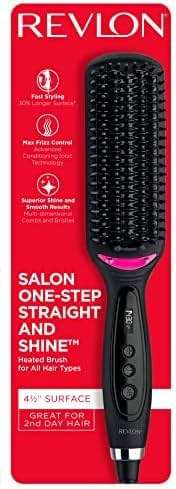 Revlon Hair Straightening and Styling Brush | Great for Second Day Styling (4-1/2 in) - Image 6