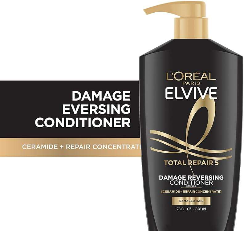 L'Oreal Paris Elvive Total Repair 5 Repairing Conditioner for Damaged Hair Conditioner with Protein and Ceramide for Strong Silky Shiny Healthy Renewed Hair 28 Fl Oz - Image 2