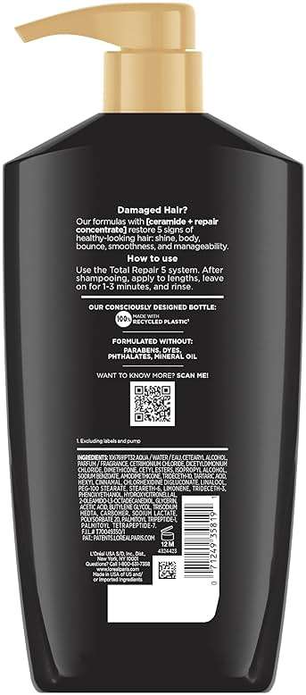 L'Oreal Paris Elvive Total Repair 5 Repairing Conditioner for Damaged Hair Conditioner with Protein and Ceramide for Strong Silky Shiny Healthy Renewed Hair 28 Fl Oz - Image 11