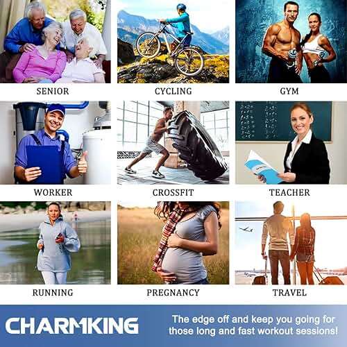CHARMKING Compression Socks for Women & Men Circulation (3 Pairs) 15-20 mmHg is Best Support for Athletic Running Cycling - Image 4