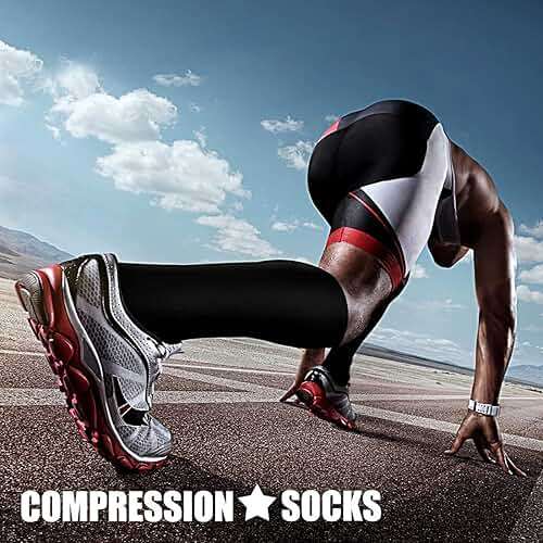 CHARMKING Compression Socks for Women & Men Circulation (3 Pairs) 15-20 mmHg is Best Support for Athletic Running Cycling - Image 3