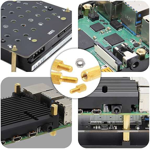 Geekworm for Raspberry Pi Installation Tool 100 Pcs/Lot M2.5 Series Hex Brass Spacer/Standoffs + Nuts + Screws w/Storage Case for Raspberry Pi 5/4B/3B+/3B/3A+/Zero W/2W Accessories Kit - Image 4