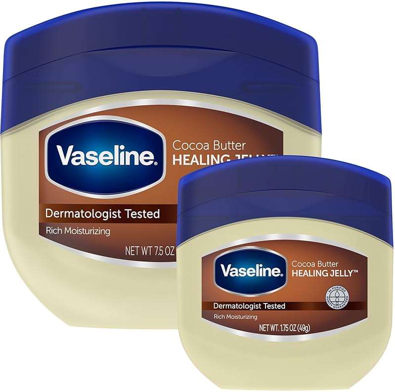 Vaseline Cocoa Butter Healing Jelly Variety Pack, 2 Sizes (7.5 Oz & 1.75 Oz) – Rich Moisturizing Ointment, Protectant & Moisturizer for Dry Skin - Image 1