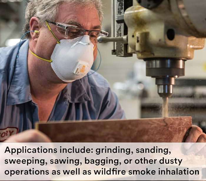 3M Particulate Respirator 8511, Pack of 10, N95, NIOSH APPROVED, Cool Flow Exhalation Valve, Disposable, Braided Comfort Strap, M Noseclip, Personal Protective Equipment - Image 7