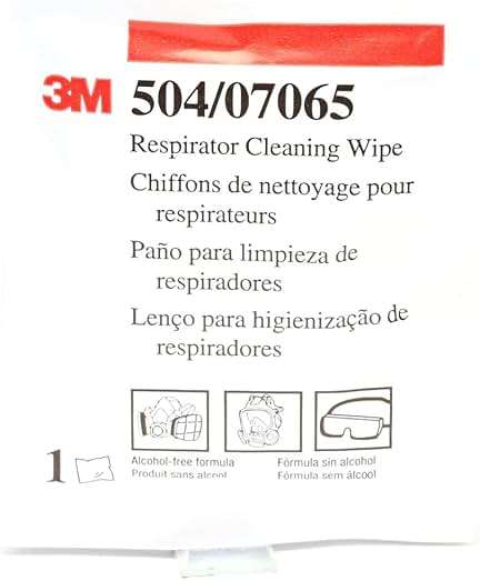 3M 50051131070658 504 Alcohol-Free Respirator Cleaning Wipes 504 (Pack of 100) - Image 1
