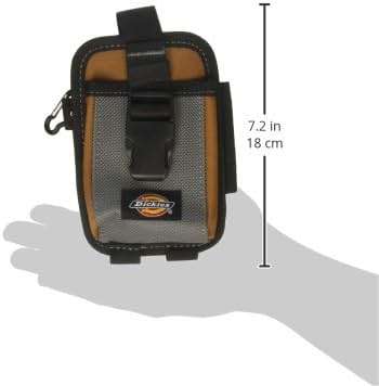 Dickies 2-Compartment Large Phone Pouch, Universal-fit Steel Clip for Tool Belt, Security Strap Over Phone, Carabiner for Quick-Clip Key Storage - Image 3