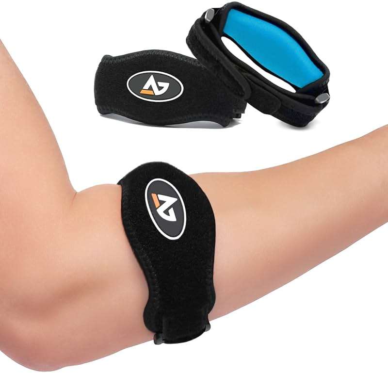 AetherGear Tennis Elbow Brace with Bonus Replacement Strap (1 pack) - Forearm Brace Support Band with Compression Pad and Elbow Strap for Tendonitis, Tennis & Golfer Elbow & Bursitis - Women and Men - Image 1