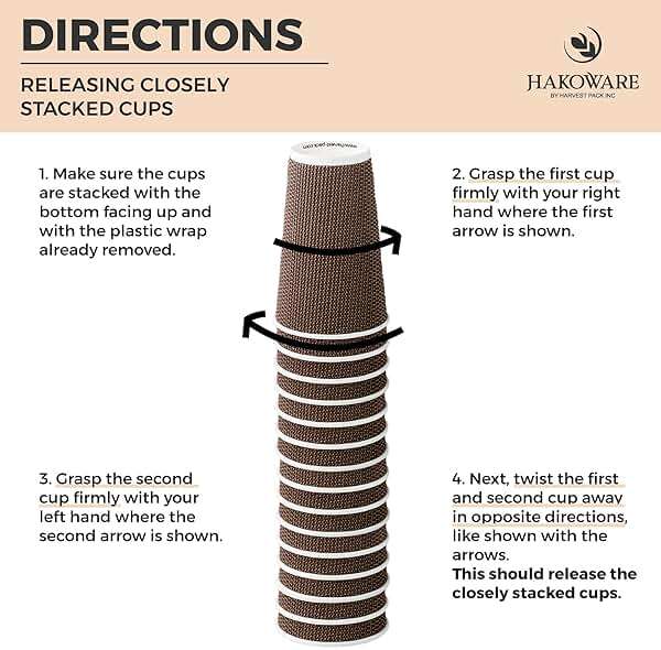 [85 SET]Harvest Pack 16 oz Disposable Coffee Cups, Insulated Ripple Double-Walled Paper Cups with Lids, Brown Geometric, Hot Paper Cups for Tea Chocolate Party Drinks To go coffee cups - Image 6