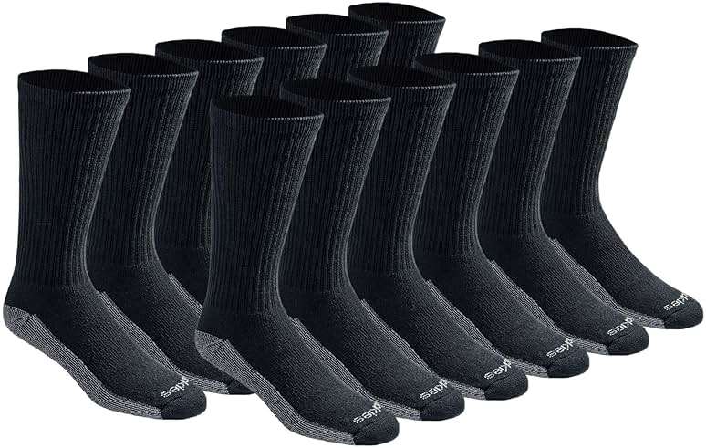 Dickies Men's Dri-Tech Original Moisture Control Crew Socks, Available in M-XXL (6, 12, 18 Pairs) - Image 1