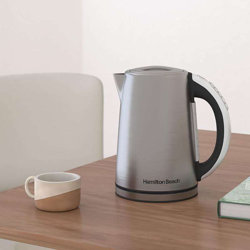 Hamilton Beach 1.7 Liter Temperature Control Electric Kettle, Water Boiler & Heater, Fast Boiling 1500 Watts, BPA Free, Cordless, Auto-Shutoff and Boil-Dry Protection, Stainless Steel (41020R) - Image 2