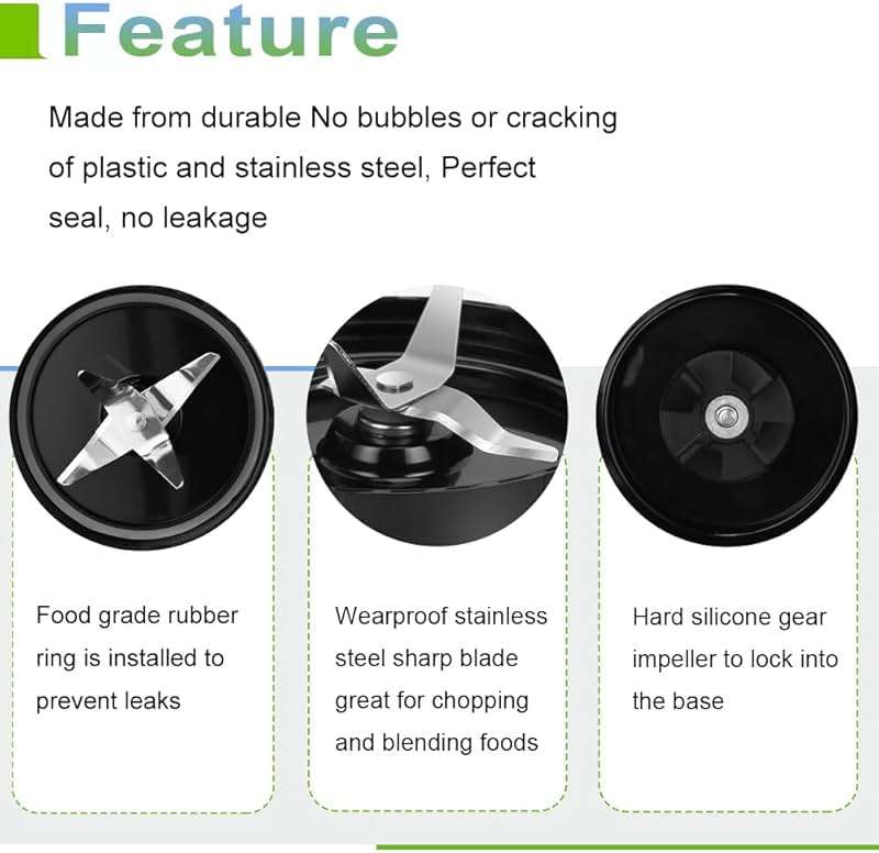 Replacement Cross Blade + 16oz Cup Set for Magic Bullet, Replacement Parts compatible with 250 W Magic Bullet MB1001 Blender - Image 5