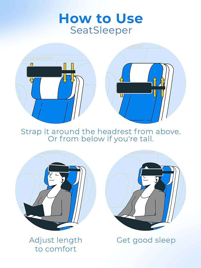 SeatSleeper Travel Pillow Alternative Stops Bobbing | Airplane Head Straps and Car Support Band | Great on Travel Upright | Super Comfy Neck Support | Small & Compact - Image 5
