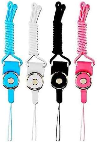 iBarbe 4Pack Cell Phone Neck Lanyard Strap, Universal Smartphone Strap 14.6" Nylon Necklace rope,Wrist,Key chain Charms - Image 1