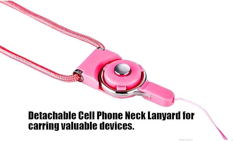 iBarbe 4Pack Cell Phone Neck Lanyard Strap, Universal Smartphone Strap 14.6" Nylon Necklace rope,Wrist,Key chain Charms - Image 4