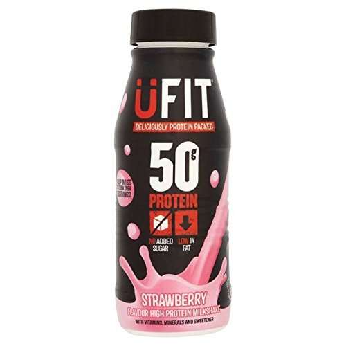 UFit Pro 50 Strawberry Protein Milkshake - 500ml (16.91fl oz) - Image 1