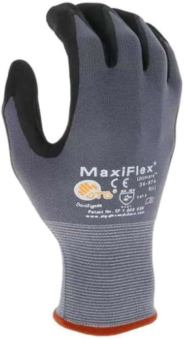 MaxiFlex Seamless Knit Nylon Gloves with Nitrile Coat and Micro Foam Grip on Palm and Fingers Cut Resistance - Image 2