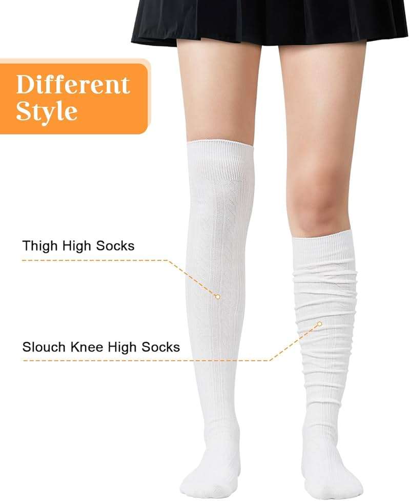 Century Star Thigh High Socks Long Over Knee High Socks for Women Casual Athlete Striped Knee High Stocking - Image 2