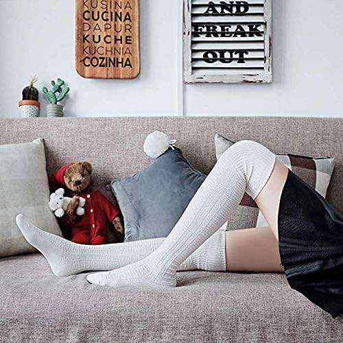 Century Star Thigh High Socks Long Over Knee High Socks for Women Casual Athlete Striped Knee High Stocking - Image 4