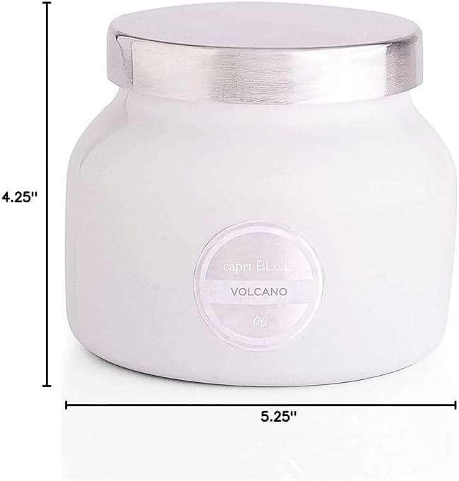 Capri Blue Volcano Scented and Luxury Glass Jar Candles for Home Scented with Tropical Fruit & Sugared Citrus - Soy Wax Blend, White Color (8 Oz) - Image 8